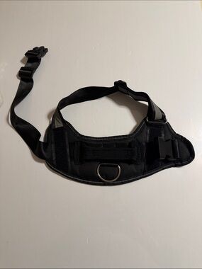 Reflective Adjustable No-Pull Black Nylon Harness with D-Ring & Handle. M and L